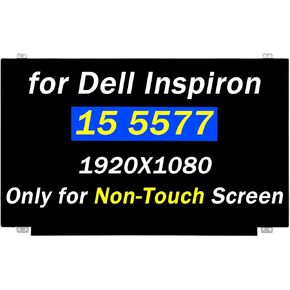 Screen Replacement 15.6" B156HTN03.8 for DELL INSPIRON 15 5565 5568 5577 Series P66F P66F001 28H80 028H80 798933-007 5D10H15380 FHD 1920X1080 LED LCD Screen (Only for Non-Touch Screen)