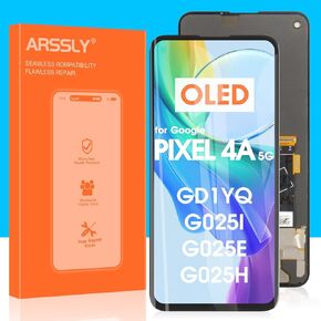 OLED Screen Replacement for Google Pixel 4A 5G LCD Display GD1YQ G025I Digitizer Touch Screen Assembly with Tools(Black,Only for Pixel 4A 5G)