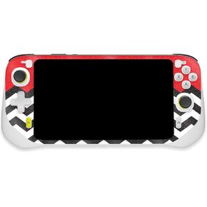 MightySkins Glossy Glitter Skin Compatible with Logitech G Cloud Gaming Handheld - Red Chevron | Protective, Durable High-Gloss Glitter Finish | Easy to Apply | Made in The USA