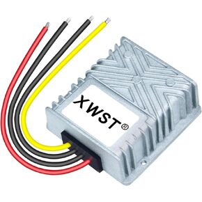 DC 24V to DC 12V Step Down Reducer Regulator Buck Converter Output 40A 480W Power Converter Module for Auto Car Truck Vehicle Boat Solar System (40A)