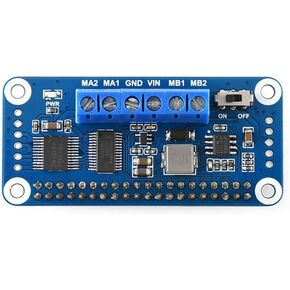 Motor Driver HAT for Raspberry Pi Onboard PCA9685 TB6612FNG Drive Two DC Motors I2C Interface 5V 3A Can be Stackable up to 32 This Modules