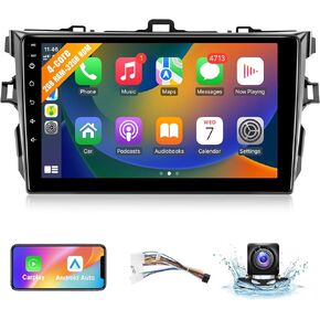 Leadfan Wireless CarPlay & Android Auto Radio for Toyota Corolla 2008 2009 2010 2011 2012, 9 Inch Head Unit Car Stereo with IPS HD Touch Screen, GPS Navigatin Bluetooth 5.1 WiFi Rear Camera SWC