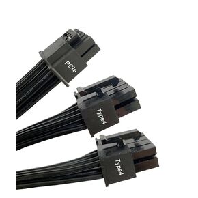 PCIe Cable for Corsair, 600W 12VHPWR PSU Cable Fits Type 4 Type 3 PSUs Dual 8 pin PCIe Cable to 12+4pin Connector for RTX 3090TI 4080 4090 4070Ti