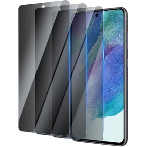 Privacy Screen Protector for Samsung Galaxy S21 FE 6.4 Inch 3 Pack, Tempered Glass Film Anti-spy Scratch Resistant 9H Hardness Case Friendly