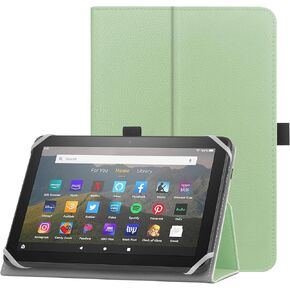 Universal Case for 7-8 inch Tablet Fire HD 8/Fire HD 8 Plus with Stand Folio and Hand Strap Protective Cover for 7"-8" Samsung Android Tablet -Pink