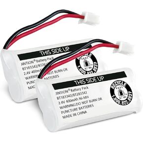 JINTION Cordless Phone Batteries Compatible with BT183342 BT283342 BT166342 BT266342 BT162342 BT262342 CS6114 CS6419 CS6719 EL52300 CL80112 CS6719-2 Cordless Handsets, 400mAh, 2Pack