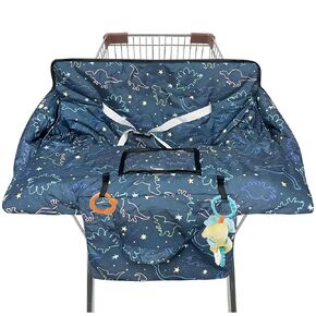 Shopping Cart Cover for Baby,2-in-1 High Chair Cover with Portable Cloth Bag,Cart Seat Pad for Babies Grocery Cushion Cover Restaurant,Suitable for All Supermarkets