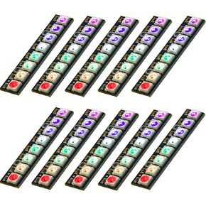 whiteeeen WS2812 5050 LED 8 Bit Channel RGB LEDs Light Stick Full Color-Driven Black Board WS2812B Drivers Integrated Built-in Strip for Arduino Raspberry Pi Development (8 Bits RGB LED Stick (10pcs))