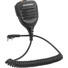 BAOFENG Radio Microphone,Remote Shoulder Police Mic UV-5R BF-F8HP 5RM UV-21R K5PLUS UV-17R TIDRADIO TD-H3 TD-H8 Quansheng UV-K5 walkie Talkie Handheld Speaker mic (Orange*1 Pack)