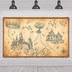 خلفية صورة الساحرة السحرية، لافتة الهالوين المخيفة والمخيفة لحفلات أعياد الميلاد ومستلزمات المنزل (43 × 71 بوصة) in Kuwait