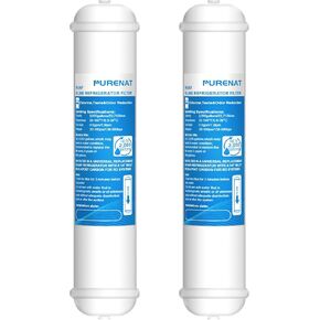Inline Water Filter Kit for Refrigerator and Ice Maker,1/4" Quick Connect Post Carbon Filter Replacement for Reverse Osmosis Water System with Feed Water Valve,1/4" Water Line and Fittings