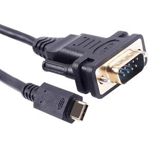 USB Type C USBC Typec to RS232 Serial Cable Converter PDA DB9 Male 9 Pin Cable Adapter for Win 11 10 7 8.1 6ft
