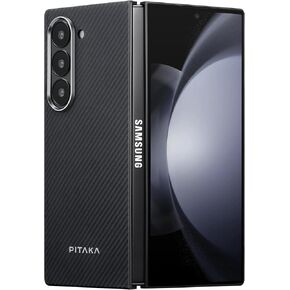 pitaka for Z Fold 6 Case, Slim & Light Magnetic Galaxy Z Fold 6 Case with a Case-Less Touch Feeling, 1500D Aramid Fiber Made [MagEZ Case 5 - Moonrise]
