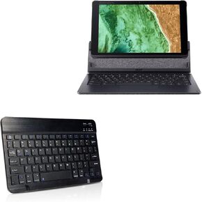 BoxWave Keyboard Compatible with Acer Chromebook Tab 510 (D652N) - SlimKeys Bluetooth Keyboard, Portable Keyboard with Integrated Commands - Jet Black