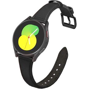 Slim Leather Bands Compatible with Samsung Galaxy Watch 7/6/5/4/FE 40mm 44mm,Watch 5 Pro 45mm/Watch 4 Classic/Watch 3 41mm, 20mm Watch Band for Women