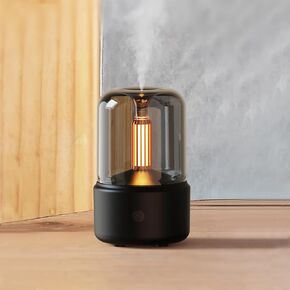 LONCIN Essential Oil Diffuser, 200ml Aromatherapy Diffuser with Auto Shut-Off Function, Ultrasonic Diffusers for Essential Oils, Cool Mist Humidifier for Home&Office-Black