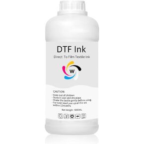 DTF White Ink 1000ML Refill for Epson Printhead DX5 DX7 5113 XP600 L3200 4720 TX800 L1800 L805 R1390 DTF Printer, for DTF Heat Transfer Film Printing (1 Pack, White)