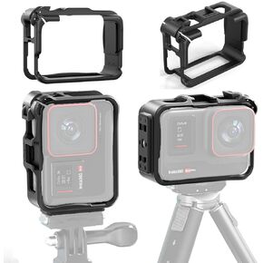 Cage for Insta360 Ace Pro/Insta360 Ace,ABS Adapter Frame Camera Protective Case with Cold Shoe Groove, it can be Connected to a Tripod,Supports Horizontal and Vertical Shooting