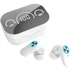 Wireless Earbuds, Earbuds Bluetooth Earbuds Active Noise Cancelling with Sweat Resistant Earphones 48hrs of Battery Life Sport Earphones with LED Display for Workout Travel Running Gym Office