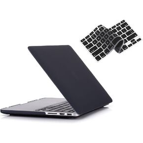 RUBAN Case Compatible with MacBook Pro 13 inch 2015 2014 2013 2012 (A1502 & A1425 Models), Plastic Hard Shell Case & Keyboard Cover for Old Version MacBook Pro Retina 13 Inch, Frost White