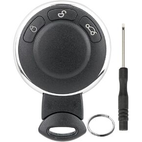 for 2011 Mini Cooper Smart Remote Key Fits for 2007 2008 2009 2010 2011 2012 2013 2014 Mini Cooper Remote Control Key FCCID KR55WK49333 ID46 Chip 315 Mhz Remote Key with Key Ring and Screwdriver