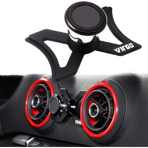 Car Special Mobile Phone Holder Air Outlet Installation, car Magnetic Mobile Phone Holder, Suitable for Audi 2014-2020 A3/S3/RS3 8V (Metal - Black)