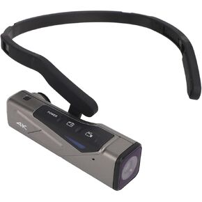 Head Mounted Video Camera, 4K Video Camera with APP, Built in 2 Axis Video Stabilizer, Support 20MP Photos, Hands Wearable Camera for Vlogging