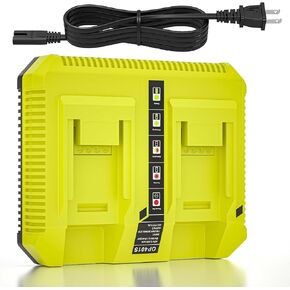 40V Rapid Dual-Port Charger it for Ryobi 40V Battery Charger, 2-Channel Charger Station for Ryobi 40 Volt Lithium Battery OP401 OP4015 OP4026 OP4030 OP4040 OP406A OP403A OP409A