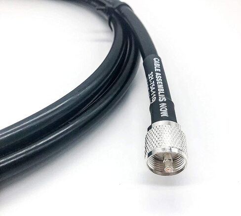Cable Assemblies Now LMR-400/LMR400 Times Microwave Low Loss Coaxial Cable - PL259 UHF Male to UHF Male Connectors - 25 Feet-CB Ham Radio Antenna - Made in The USA in Saudi Arabia