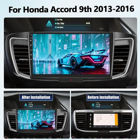 2+64G Android 13 ستيريو سيارة لهوندا أكورد 9th 2.4L 2013-2016 مع CarPlay Android Auto، 10.1 بوصة IPS شاشة لمس راديو مع وصلة مرآة GPS WiFi Bluetooth FM RDS HiFi EQ SWC + كاميرا احتياطية in Saudi Arabia