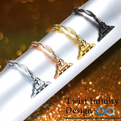 Dilando Bling Band and Case Compatible with Apple Watch Band 38mm 40mm 41mm 44mm 45mm 42mm Women, Slim Dressy Metal Bracelet Strap Rhinestone Bumper for Iwatch SE & Series 9 8 7 6 5 4 3 2 1(Gold,40mm) in Saudi Arabia