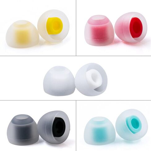 10 PCS/5 Pairs KBEAR 07 Earbud Tips Replacement Silicone Tips for Earbuds Headphones, 4.50mm-7mm Inner Nozzle in Ear Monitor Earphones Tips for KZ ZSN PRO X/ZS10 PRO/ZST/ZSN PRO/ZS10 PRO X (5 Color) in Saudi Arabia