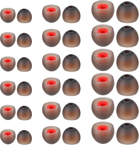 Giantree 18 Pairs Silicone Earbud Replacement Tips, S/M/L Sizes Earbud Ear Tips Replacement Ear Bud Covers Fit Most in-Ear for Earbuds(Grey) in Saudi Arabia