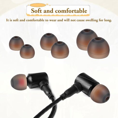 Giantree 18 Pairs Silicone Earbud Replacement Tips, S/M/L Sizes Earbud Ear Tips Replacement Ear Bud Covers Fit Most in-Ear for Earbuds(Grey) in Saudi Arabia