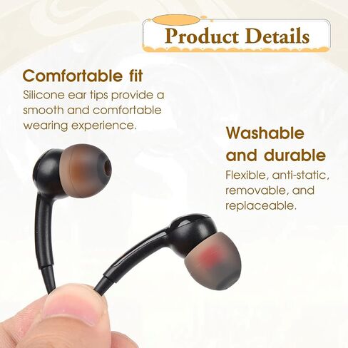 Giantree 18 Pairs Silicone Earbud Replacement Tips, S/M/L Sizes Earbud Ear Tips Replacement Ear Bud Covers Fit Most in-Ear for Earbuds(Grey) in Saudi Arabia