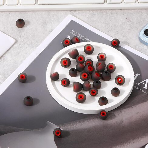 Giantree 18 Pairs Silicone Earbud Replacement Tips, S/M/L Sizes Earbud Ear Tips Replacement Ear Bud Covers Fit Most in-Ear for Earbuds(Grey) in Saudi Arabia