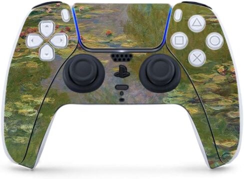 MightySkins Gaming Skin for PS5 / Playstation 5 Controller - Great Wave of Kanagawa | Protective Viny wrap | Easy to Apply | Made in The USA in Saudi Arabia
