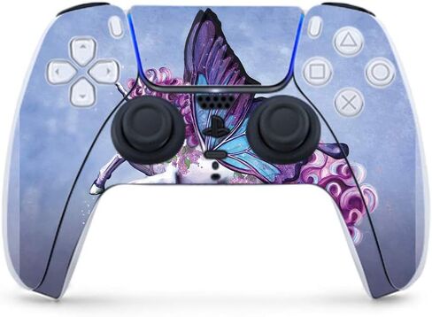 MightySkins Gaming Skin for PS5 / Playstation 5 Controller - Great Wave of Kanagawa | Protective Viny wrap | Easy to Apply | Made in The USA in Saudi Arabia