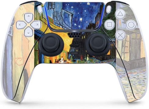 MightySkins Gaming Skin for PS5 / Playstation 5 Controller - Great Wave of Kanagawa | Protective Viny wrap | Easy to Apply | Made in The USA in Saudi Arabia