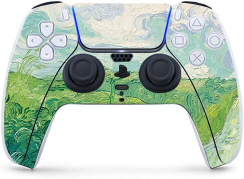 MightySkins Gaming Skin for PS5 / Playstation 5 Controller - Great Wave of Kanagawa | Protective Viny wrap | Easy to Apply | Made in The USA in Saudi Arabia