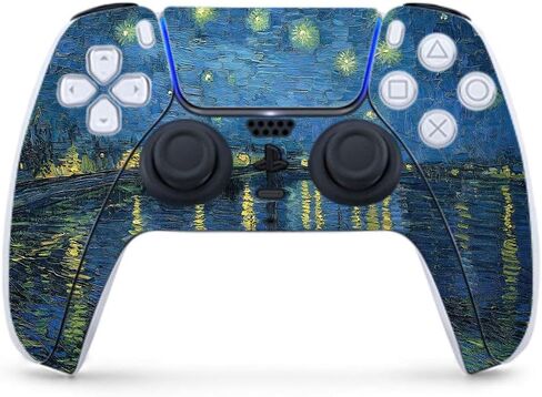 MightySkins Gaming Skin for PS5 / Playstation 5 Controller - Great Wave of Kanagawa | Protective Viny wrap | Easy to Apply | Made in The USA in Saudi Arabia