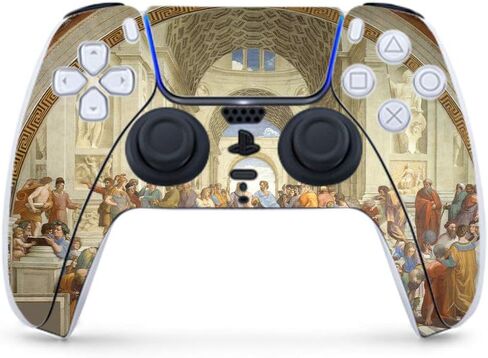 MightySkins Gaming Skin for PS5 / Playstation 5 Controller - Great Wave of Kanagawa | Protective Viny wrap | Easy to Apply | Made in The USA in Saudi Arabia