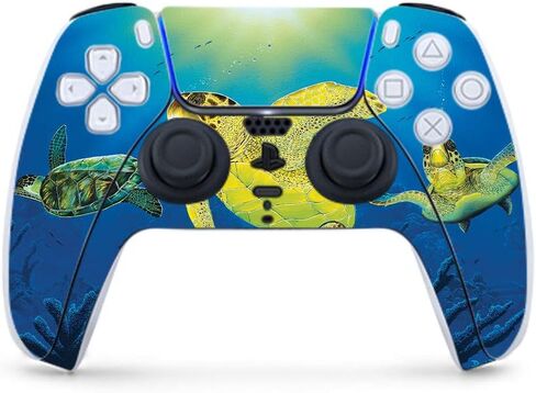 MightySkins Gaming Skin for PS5 / Playstation 5 Controller - Great Wave of Kanagawa | Protective Viny wrap | Easy to Apply | Made in The USA in Saudi Arabia