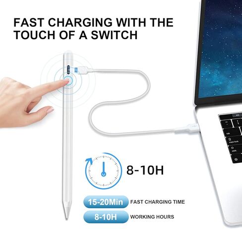 قلم لجهاز iPad، قلم Marboo Apple Stylus مع دقة الكتابة/الرسم وحساسية الإمالة، متوافق مع iPad Air 3rd/4th/5th، iPad Pro 11/12.9 بوصة، iPad 6/7th/8th/9th in Kuwait