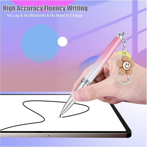 Capacitive Stylus Pen, Honiha 3-in-1 High Precision Stylus Pens for Touch Screens, Disc & Rubber Tip Universal Touch Screen Pen for iPhone/iPad/Android/Tablet and All Capacitive Touch Screens, Pink in Kuwait
