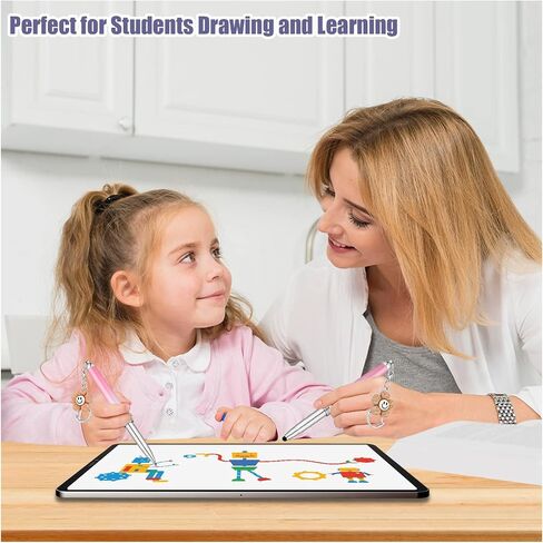 Capacitive Stylus Pen, Honiha 3-in-1 High Precision Stylus Pens for Touch Screens, Disc & Rubber Tip Universal Touch Screen Pen for iPhone/iPad/Android/Tablet and All Capacitive Touch Screens, Pink in Kuwait