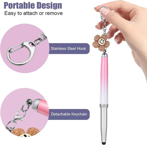 Capacitive Stylus Pen, Honiha 3-in-1 High Precision Stylus Pens for Touch Screens, Disc & Rubber Tip Universal Touch Screen Pen for iPhone/iPad/Android/Tablet and All Capacitive Touch Screens, Pink in Kuwait