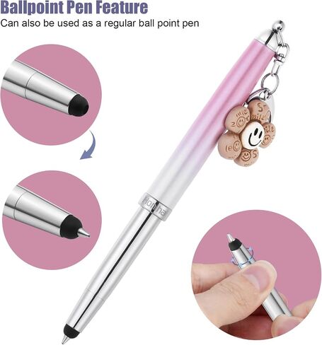 Capacitive Stylus Pen, Honiha 3-in-1 High Precision Stylus Pens for Touch Screens, Disc & Rubber Tip Universal Touch Screen Pen for iPhone/iPad/Android/Tablet and All Capacitive Touch Screens, Pink in Kuwait