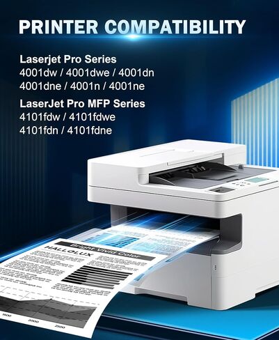 خرطوشة حبر 148A (بدون رقاقة) بديلة لخرطوشة حبر HP 148A، 148X W1480A W1480X متوافقة مع طابعات HP Laserjet Pro 4001dw 4001dn 4001n MFP 4101fdw 4101fdn (عبوة سوداء واحدة) in Saudi Arabia