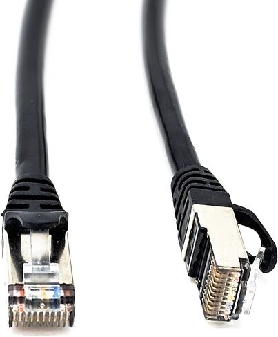 كابل RiteAV RJ50 10p10c SFTP CAT5 ذكر إلى ذكر مع موصلات محمية - أسود - 2 متر in Kuwait